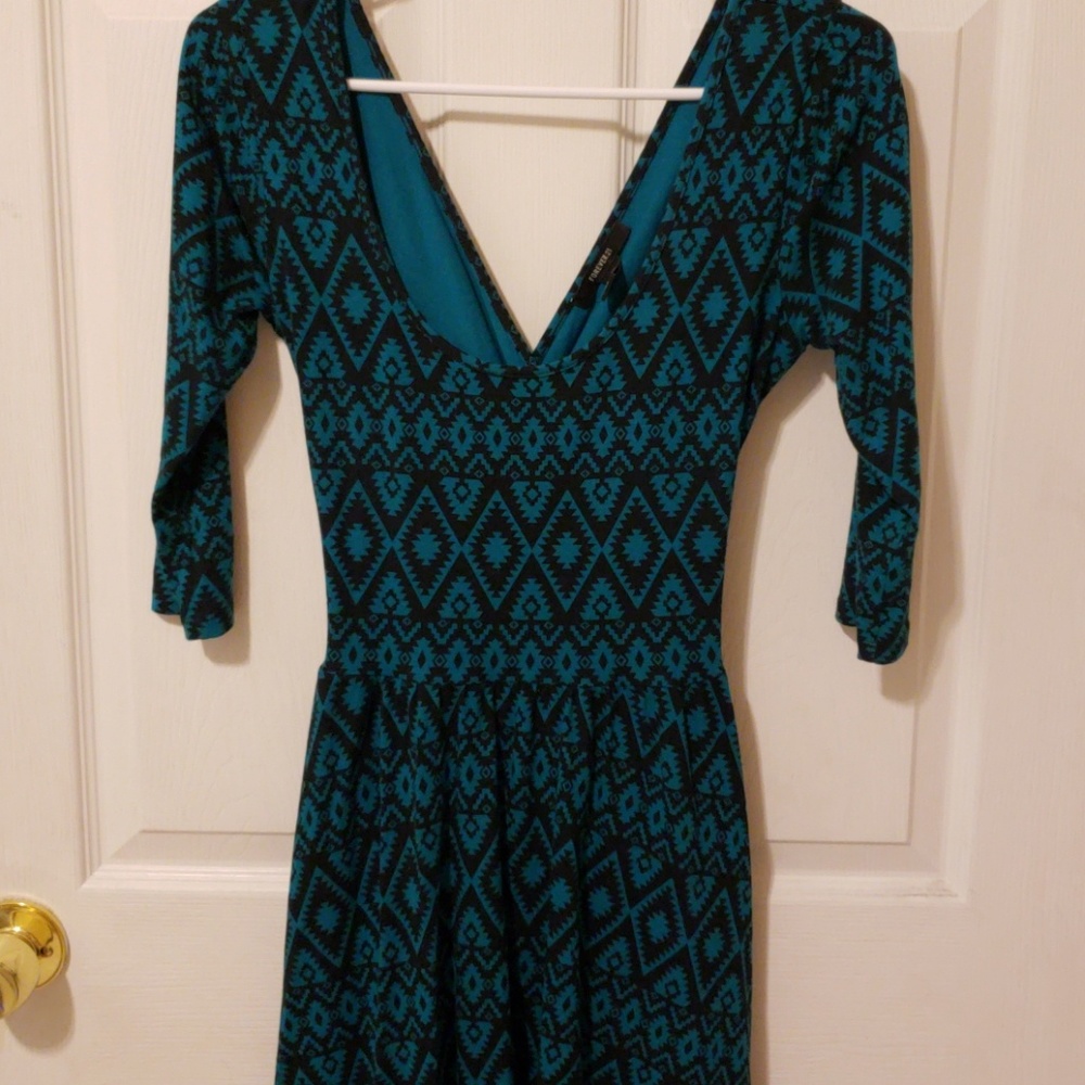 Aztec pattern party dress
